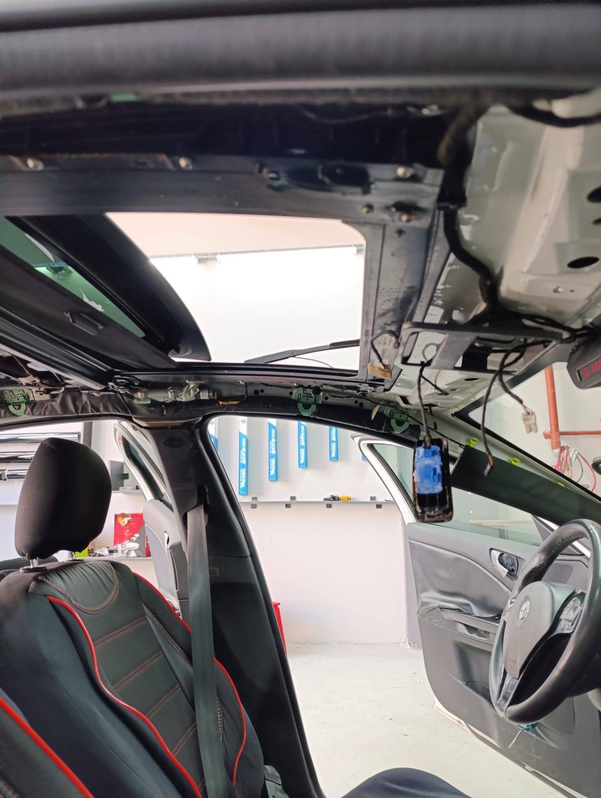 Sunroof mekanizma onarımı iç detay